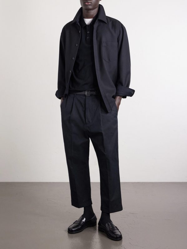 Carrot Cropped Tapered Pleated Cotton-Gabardine Trousers - OU Carrot Cropped Tapered Pleated Cotton-Gabardine Trousers - OU