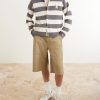 Logo-Embroidered Striped Knitted Cotton Cardigan - OU Logo-Embroidered Striped Knitted Cotton Cardigan - OU