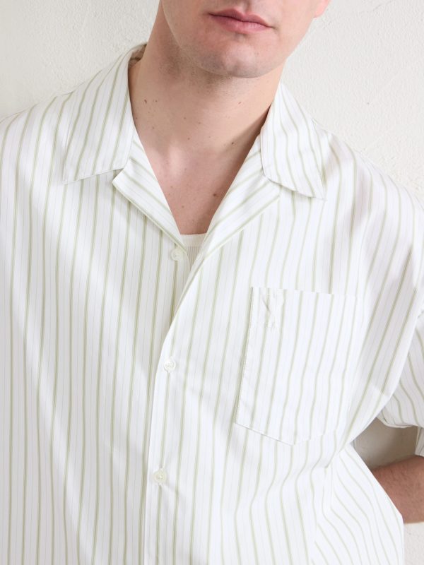 Logo-Embossed Striped Cotton-Poplin Shirt - CU Logo-Embossed Striped Cotton-Poplin Shirt - CU
