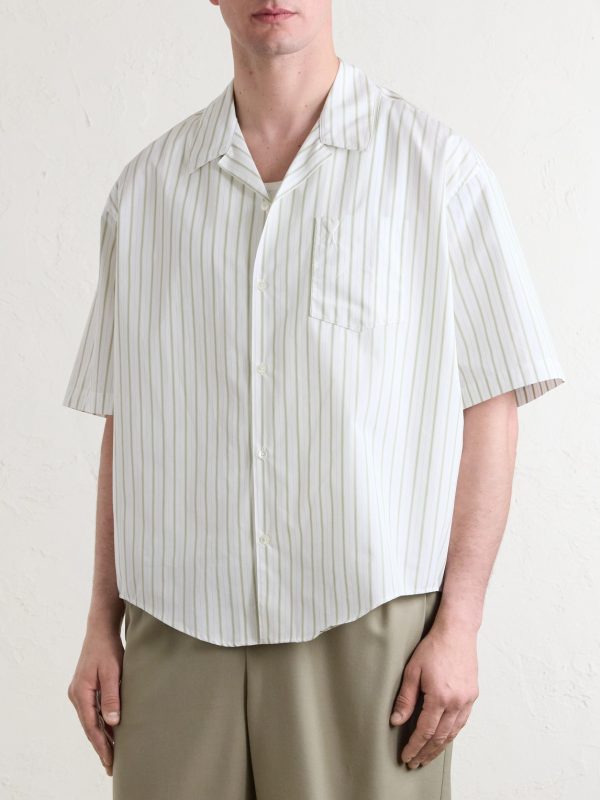 Logo-Embossed Striped Cotton-Poplin Shirt - FR Logo-Embossed Striped Cotton-Poplin Shirt - FR