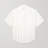 Logo-Embossed Striped Cotton-Poplin Shirt Logo-Embossed Striped Cotton-Poplin Shirt