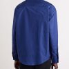 Button-Down Collar Logo-Embroidered Cotton-Poplin Shirt - BK Button-Down Collar Logo-Embroidered Cotton-Poplin Shirt - BK
