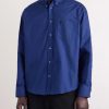 Button-Down Collar Logo-Embroidered Cotton-Poplin Shirt - FR Button-Down Collar Logo-Embroidered Cotton-Poplin Shirt - FR