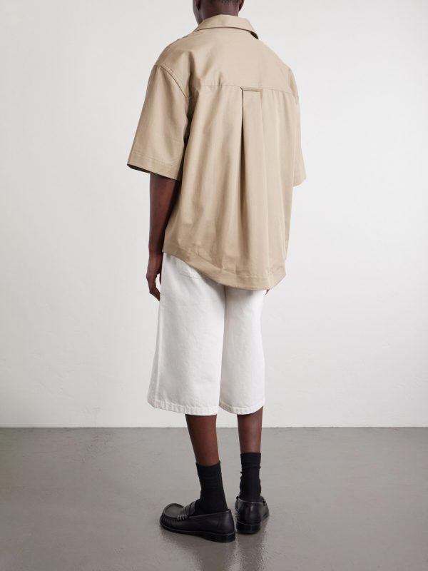Camp-Collar Cotton-Twill Shirt - BK Camp-Collar Cotton-Twill Shirt - BK