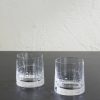 Graphik Set of Two Crystal Double Old Fashioned Glasses Graphik Set of Two Crystal Double Old Fashioned Glasses
