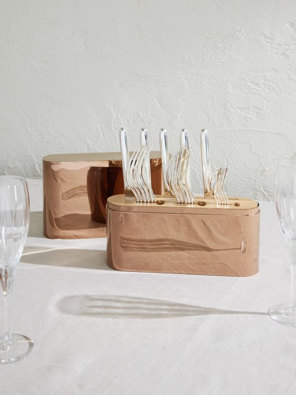Concord Variations Copper-Tone Stainless Steel Cutlery Case - OU