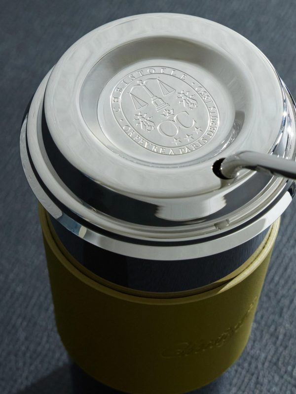 Leather-Trimmed Stainless Steel Coffee Cup - CU Leather-Trimmed Stainless Steel Coffee Cup - CU