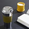 Leather-Trimmed Stainless Steel Coffee Cup - OU Leather-Trimmed Stainless Steel Coffee Cup - OU