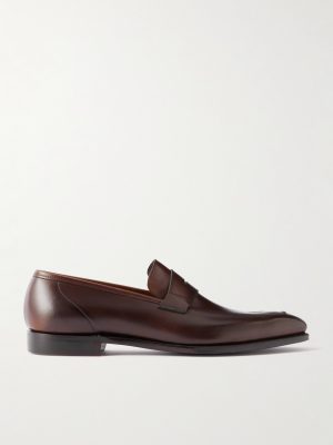 George Leather Penny Loafers