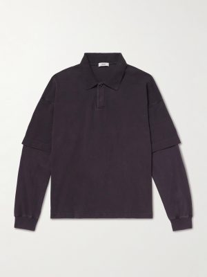 Curren Layered Cotton-Piqué Polo Shirt