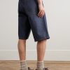 Fusion Wide-Leg Denim Shorts - BK Fusion Wide-Leg Denim Shorts - BK