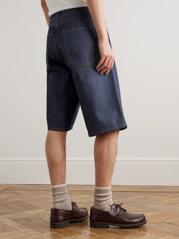 Fusion Wide-Leg Denim Shorts - BK Fusion Wide-Leg Denim Shorts - BK