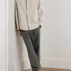 Slater Tapered Pleated Cotton-Twill Trousers - OU Slater Tapered Pleated Cotton-Twill Trousers - OU