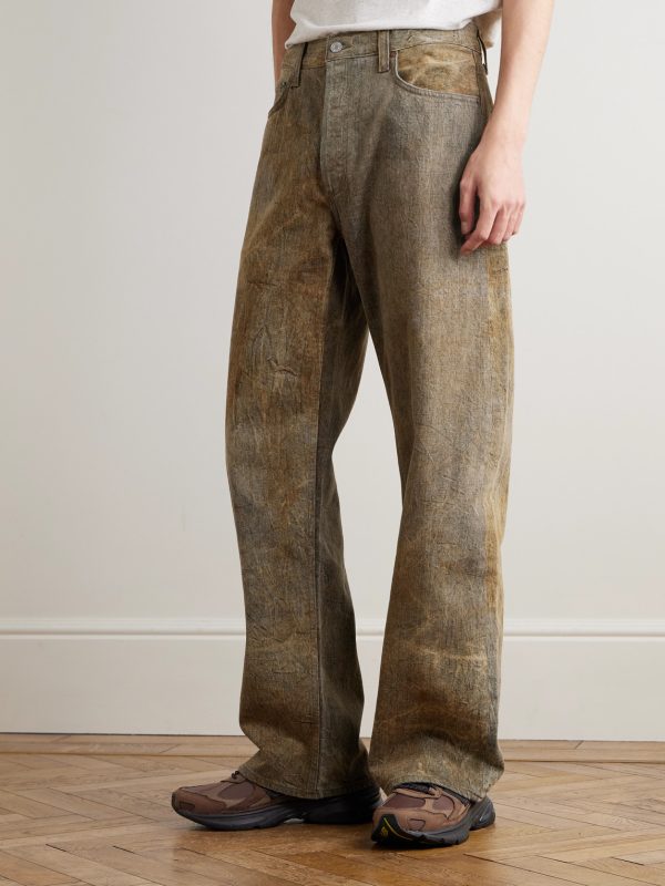 Afton Stone-Washed Straight-Leg Jeans - FR