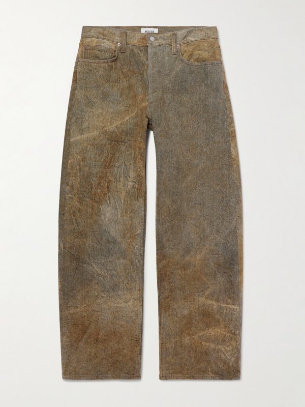 Afton Stone-Washed Straight-Leg Jeans