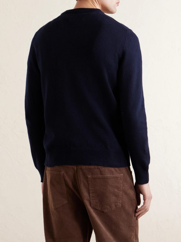 Wool and Cotton-Blend Sweater - BK Wool and Cotton-Blend Sweater - BK