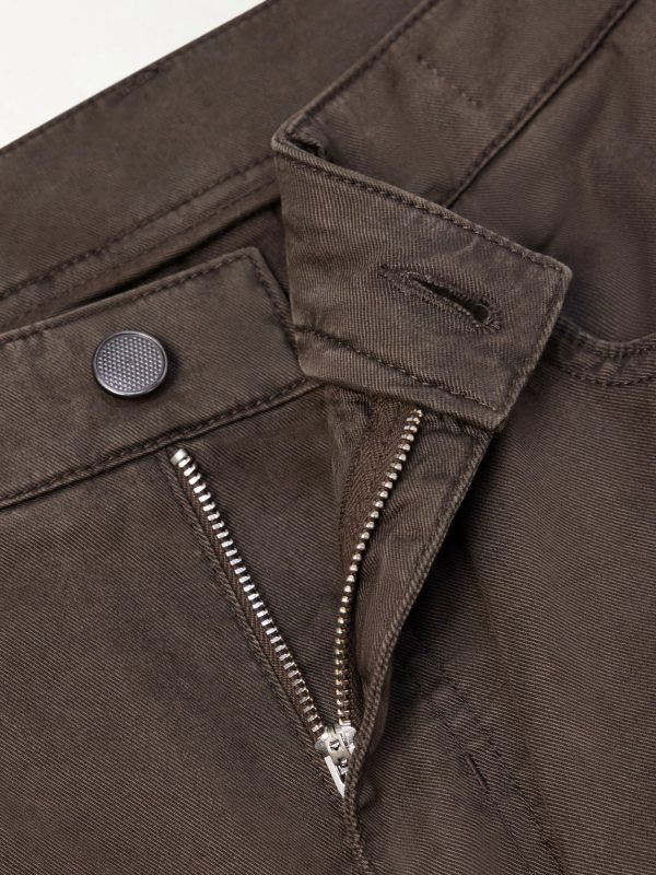 Slim-Fit Straight-Leg Cotton-Blend Twill Trousers - E1 Slim-Fit Straight-Leg Cotton-Blend Twill Trousers - E1