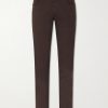 Slim-Fit Straight-Leg Cotton-Blend Twill Trousers Slim-Fit Straight-Leg Cotton-Blend Twill Trousers