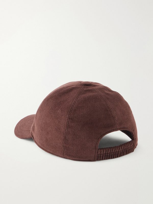 Logo-Embroidered Cotton-Corduroy Baseball Cap - BK Logo-Embroidered Cotton-Corduroy Baseball Cap - BK