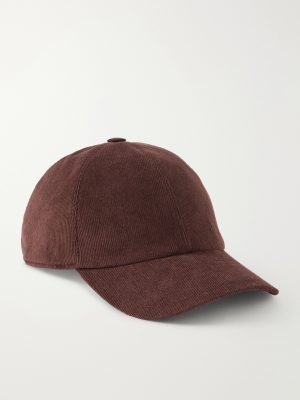 Logo-Embroidered Cotton-Corduroy Baseball Cap