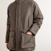 Leather-Trimmed Wool Tweed Field Jacket - FR Leather-Trimmed Wool Tweed Field Jacket - FR