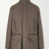 Leather-Trimmed Wool Tweed Field Jacket Leather-Trimmed Wool Tweed Field Jacket