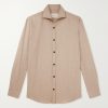 Cutaway-Collar Wool and Cashmere-Blend Shirt Cutaway-Collar Wool and Cashmere-Blend Shirt