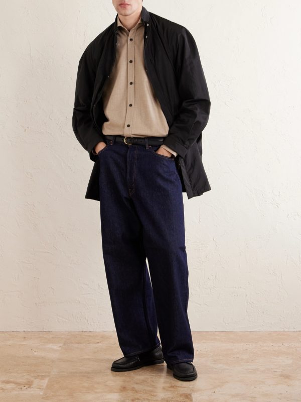 Cutaway-Collar Wool and Cashmere-Blend Shirt - OU Cutaway-Collar Wool and Cashmere-Blend Shirt - OU