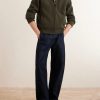Orkney Ribbed-Knit Wool Zip-Up Cardigan - OU