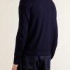 Linton Logo-Embroidered Wool Half-Zip Sweater - BK