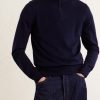 Linton Logo-Embroidered Wool Half-Zip Sweater - FR