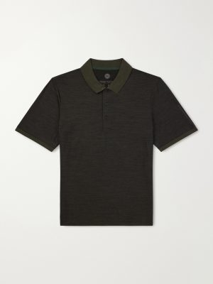Merino Wool and Lyocell-Blend Piqué Polo Shirt