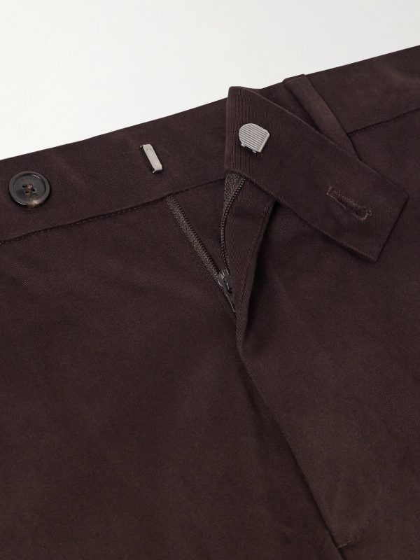 Straight-Leg Stretch Cotton-Twill Trousers - E1 Straight-Leg Stretch Cotton-Twill Trousers - E1