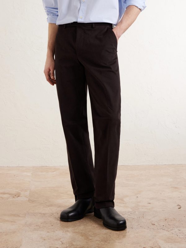 Straight-Leg Stretch Cotton-Twill Trousers - FR Straight-Leg Stretch Cotton-Twill Trousers - FR