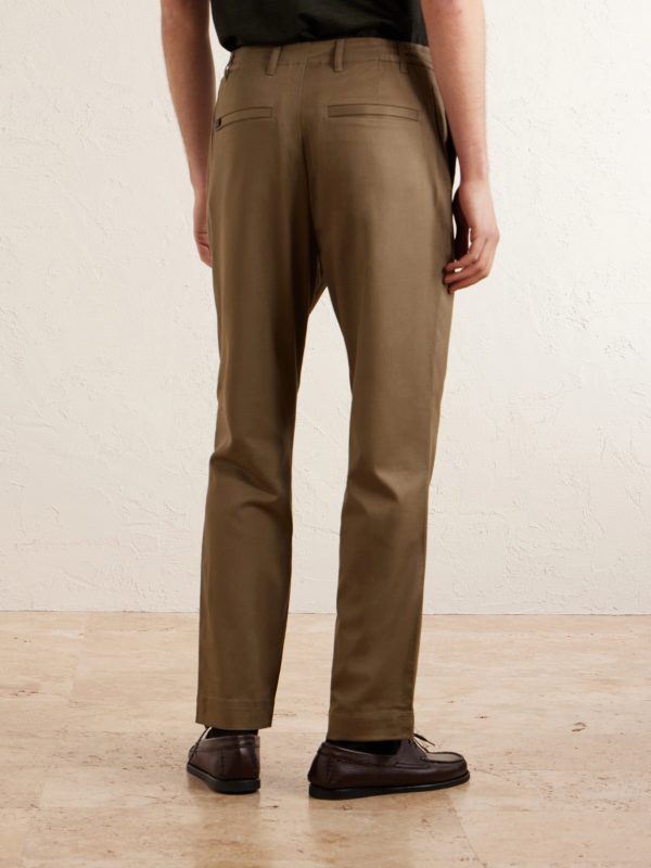 Straight-Leg Stretch-Lyocell Twill Chinos - BK Straight-Leg Stretch-Lyocell Twill Chinos - BK