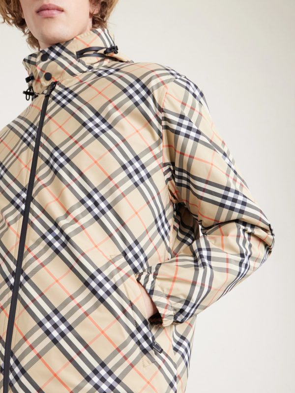 Hooded Checked Shell Jacket - CU Hooded Checked Shell Jacket - CU