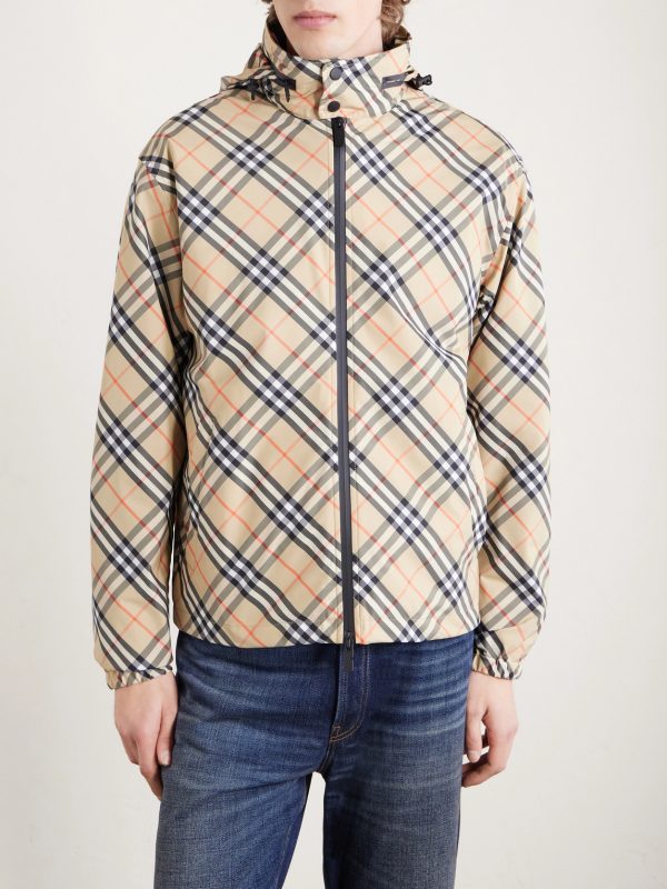 Hooded Checked Shell Jacket - FR Hooded Checked Shell Jacket - FR