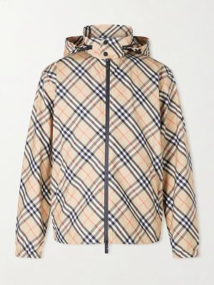 Hooded Checked Shell Jacket Hooded Checked Shell Jacket