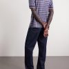 Logo-Embroidered Checked Jacquard Polo Shirt - BK Logo-Embroidered Checked Jacquard Polo Shirt - BK