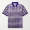 Logo-Embroidered Checked Jacquard Polo Shirt Logo-Embroidered Checked Jacquard Polo Shirt