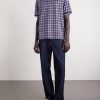 Logo-Embroidered Checked Jacquard Polo Shirt - OU Logo-Embroidered Checked Jacquard Polo Shirt - OU