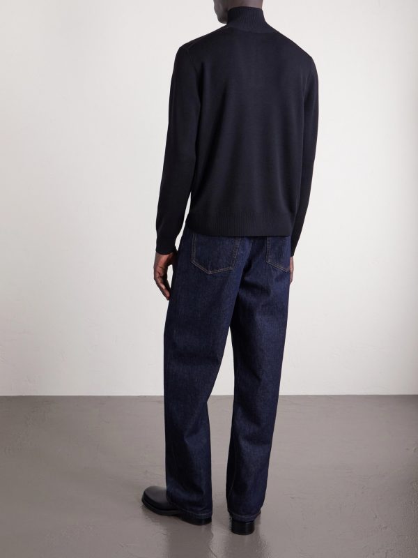 Wool Half-Zip Sweater - BK Wool Half-Zip Sweater - BK