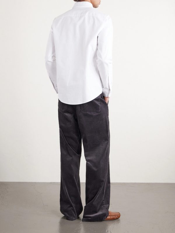 Slim-Fit Button-Down Collar Cotton Shirt - BK