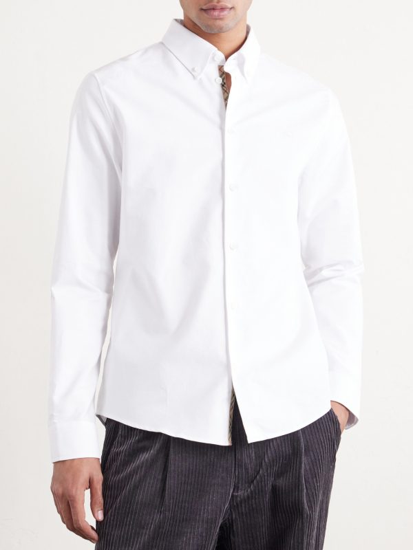 Slim-Fit Button-Down Collar Cotton Shirt - FR
