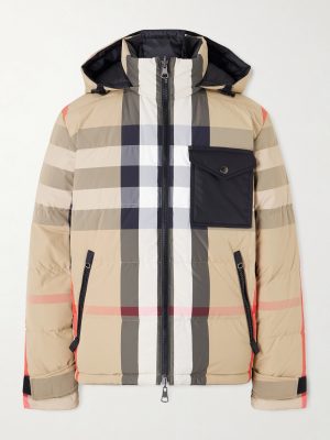 Reversible Quilted Checked Shell Hooded Down Jacket Reversible Quilted Checked Shell Hooded Down Jacket