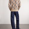 Checked Cotton-Blend Sweater - BK