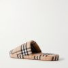 Checked Virgin Wool-Blend Slippers - BK