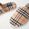 Checked Virgin Wool-Blend Slippers - CU