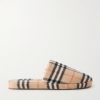 Checked Virgin Wool-Blend Slippers