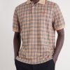 Logo-Embroidered Checked Jacquard Polo Shirt - FR Logo-Embroidered Checked Jacquard Polo Shirt - FR